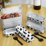 50pcs cake Box Foil Loaf Pan Homemade Cake Bake Mold of Home Shop Baking Wedding Party Cheesy Cheese Bread Container Dessert Box