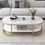 Marble Luxury Coffee Table Modern Nordic Living Room Iron White Coffe Table Center Console Table Dining Muebles Home Furniture